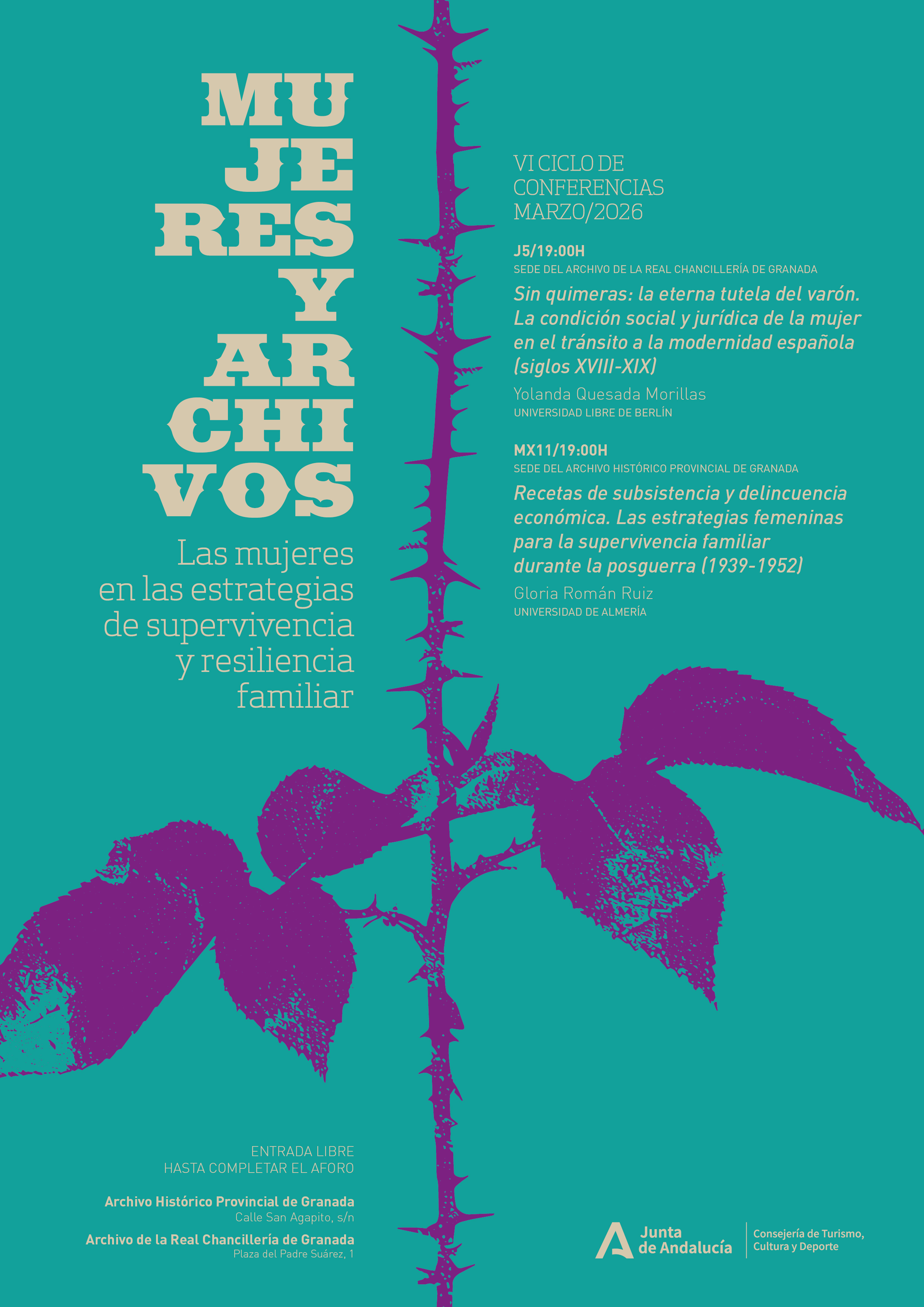 VI Ciclo de conferencias dedicado a la investigación sobre mujeres en los archivos histórico