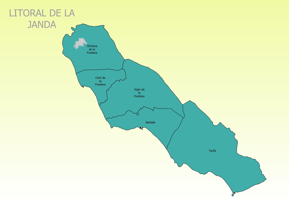 Mapa Litoral de la Janda