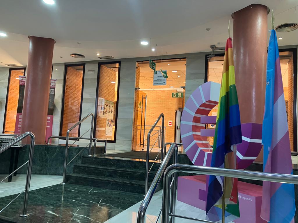 Banderas en la Consejería. 