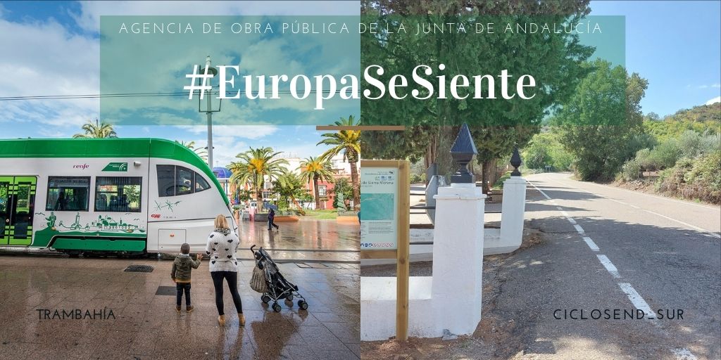 Trambahía y Ciclosend_Sur llegan a la final de un concurso de comunicación de Fondos Europeos.