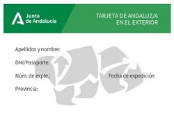 Tarjeta andaluz en el exterior