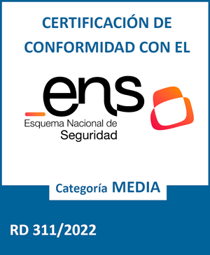 Disitintivo ENS certificacion media RD311/2022