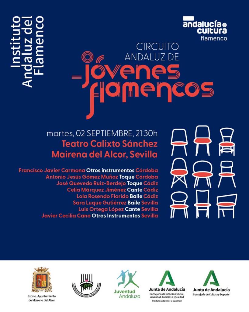 Cartel informativo de la semifinal del Circuito Andaluz de Jóvenes Flamencos 2025