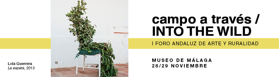 Cartel informativo del I Foro Andaluz de Arte y Ruralidad (fotografía: La espera, de Lola Guerrera)