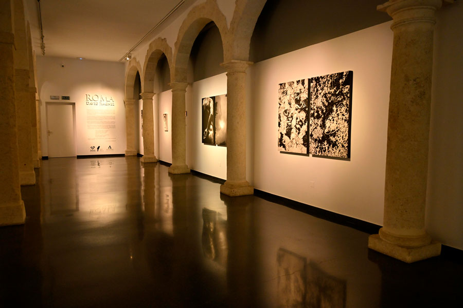Obras de una exposición fotográfica